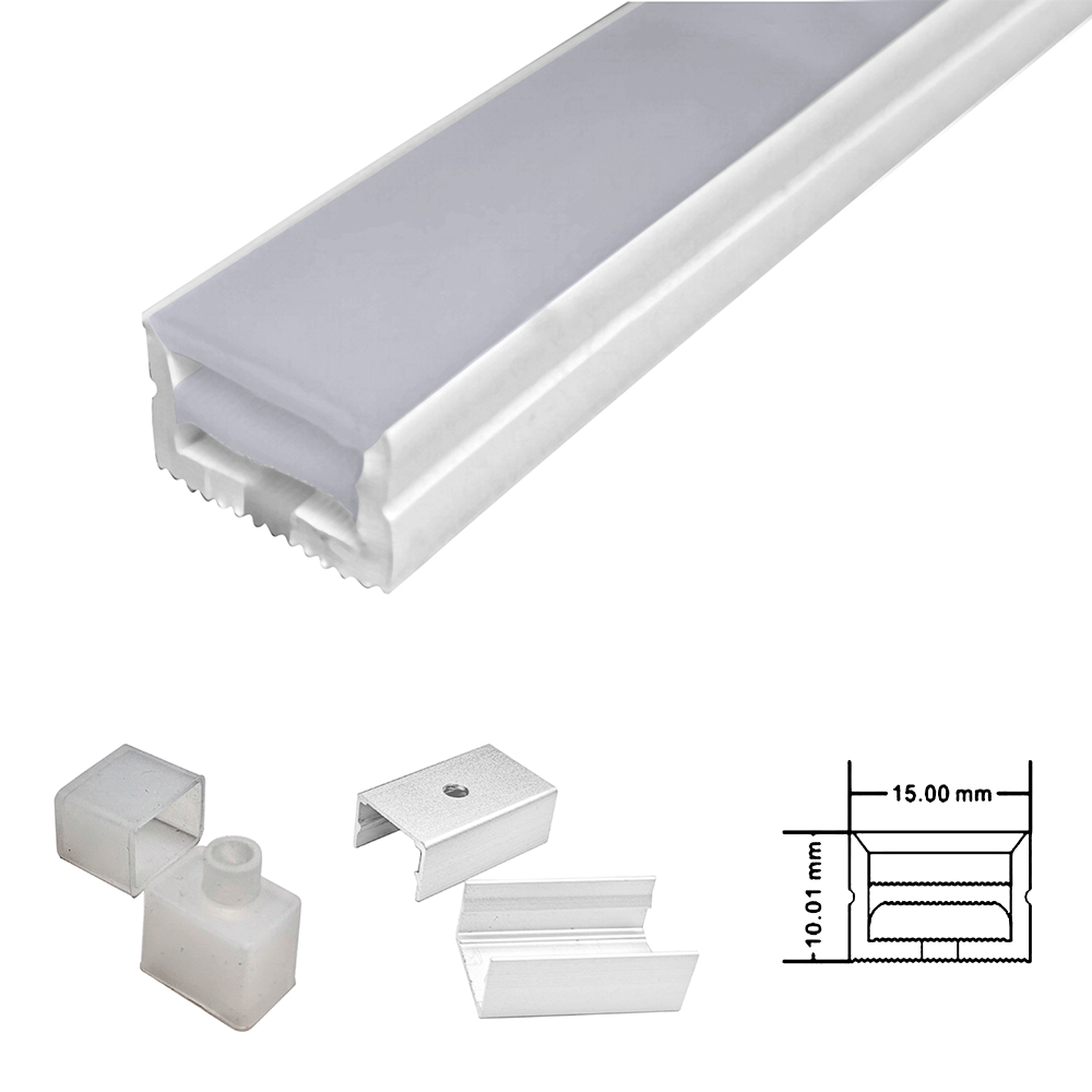 Perfil de Sobrepor Nordecor Flexível Branco 10x15mm (Rolo 50 Metros) 4288