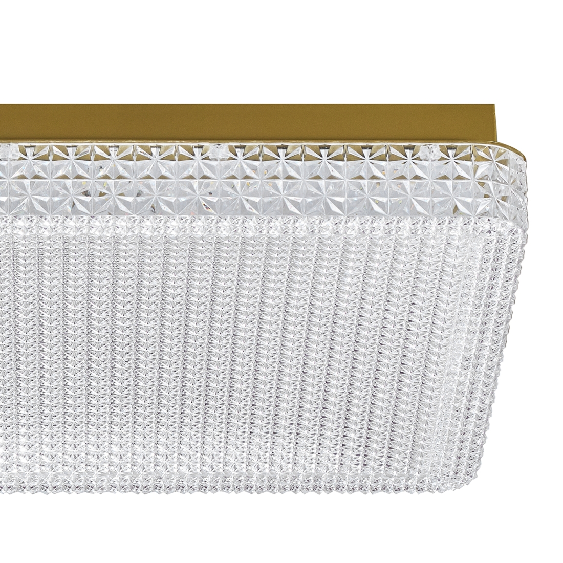 Plafon +Luz Marie Metal e Acrílico 36 watts 3000K Dourado Fosco 500x500x90mm PL-214/36.55DF