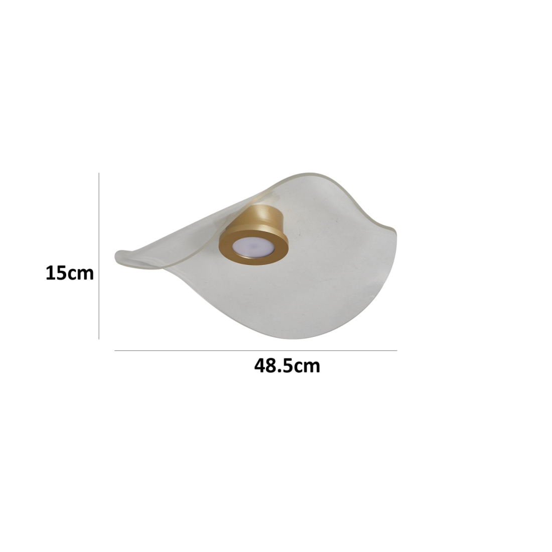 Plafon Nordecor Adini 14 watts 3000K Dourado Fosco Ø485x150mm 2495