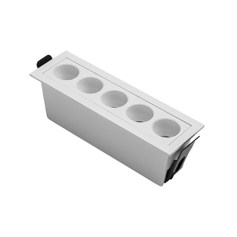 Embutido Nordecor Downlight Powerus 5 Focos 10 watts Branco 3000K IRC90 38° Bivolt 148x45x50mm 6733