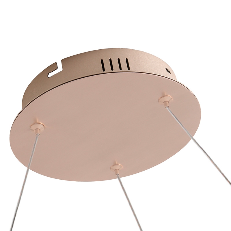 Pendente Nordecor Wavy 100 watts 2700K Ouro Champagne Ø800x155mm 2945