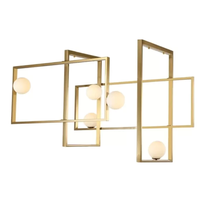 Plafon +Luz Ram Metal e Vidro 5L G9 Bronze 480x1040x640mm PL-108/5.120BRO