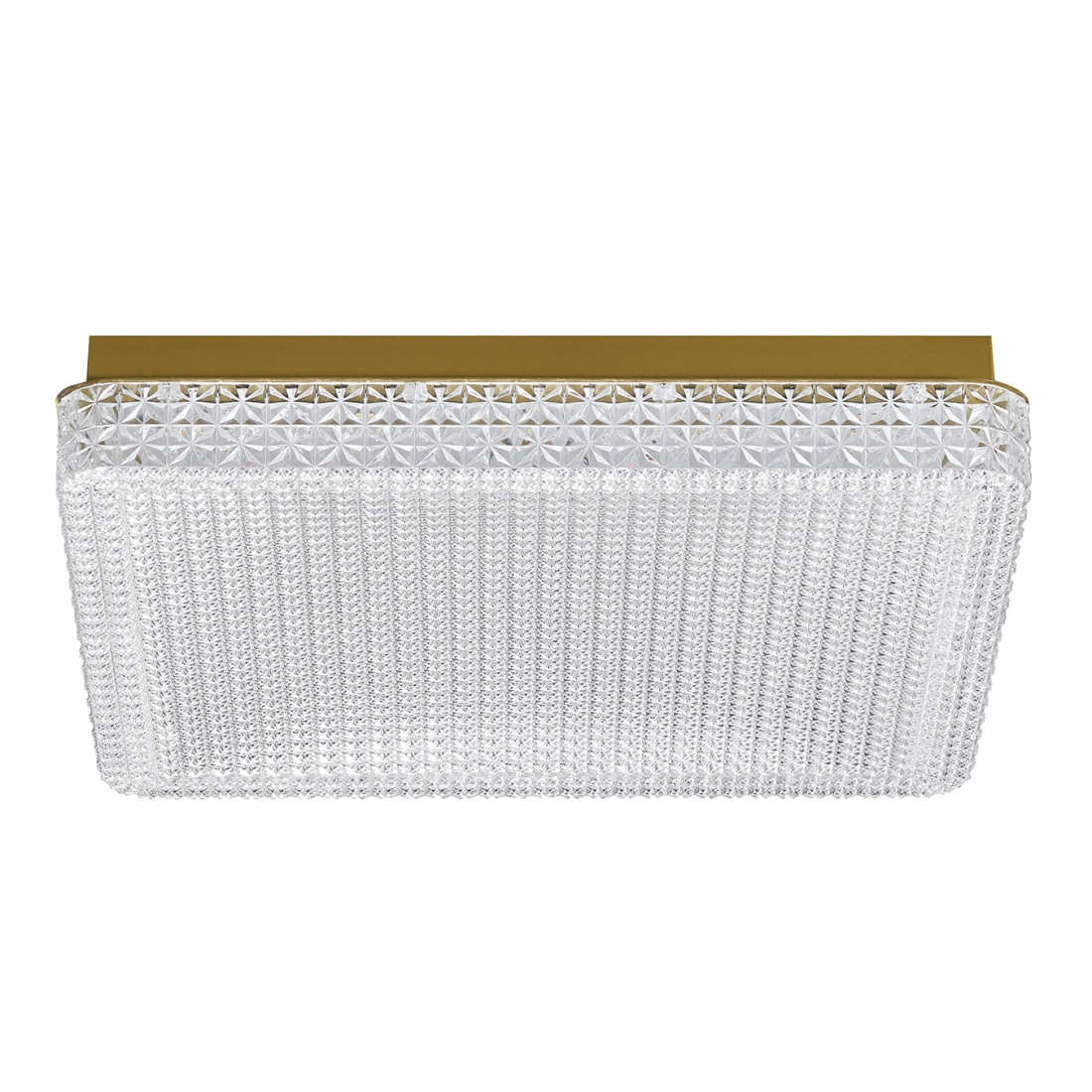 Plafon +Luz Marie Metal e Acrílico 36 watts 3000K Dourado Fosco 500x500x90mm PL-214/36.55DF