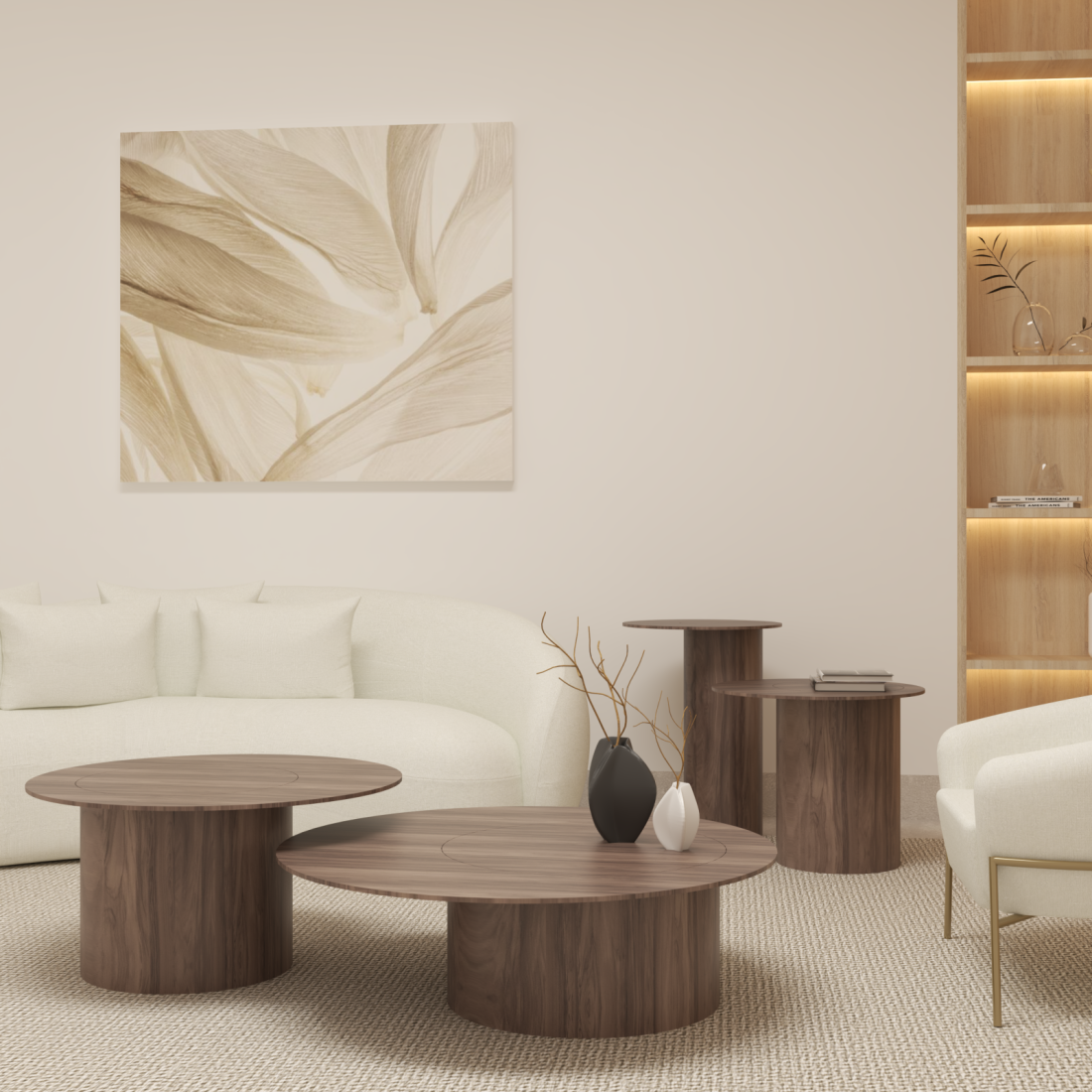 Mesa de Centro Accord Cilíndrica Ø1000x300mm F1046