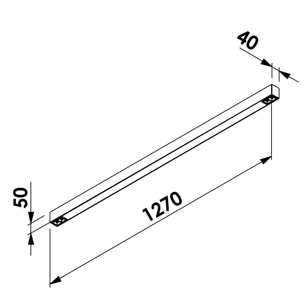 Plafon Newline Fit40 4 Focos 10° 39,6 watts Bivolt 1270x40x50mm PL40006LED