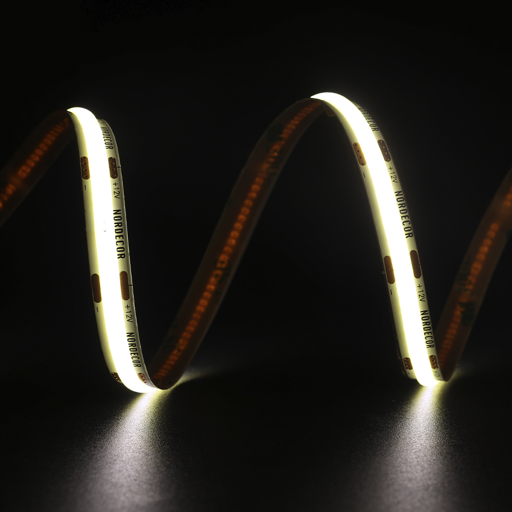 Fita LED Nordecor Cob 8w/mt 480 leds/mt IP20 8mm 12V 4000K (Rolo 50 metros) 7349
