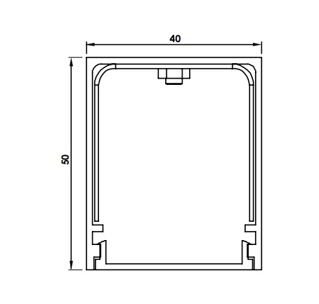 Perfil Sobrepor Newline Fit40 para Fita de Led 1000x40x50mm CPS40100F