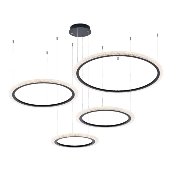 Pendente Astraled Led Aspectral Preto 135 watts 3000K 1450mm PL-9741
