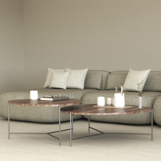 Mesa de Centro Accord Clean Ø1000x430mm F1039