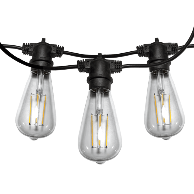 Cordão/Varal de Luz Pix Preto IP65 5 Metros e 10 Soquetes E27 Bivolt 36506509