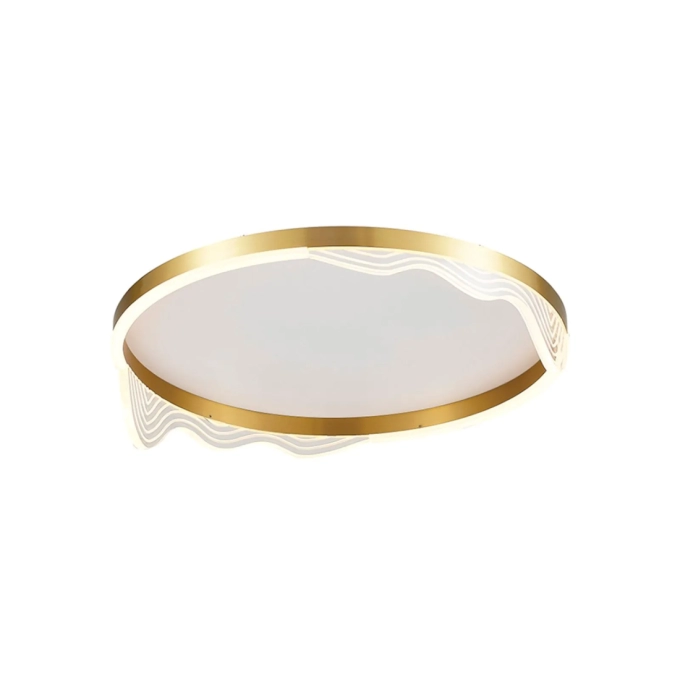 Plafon Astraled Led Lomy Dourado 32 watts 3000K 500mm P-9944
