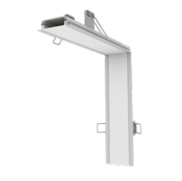Perfil Embutido Newline Fit40 Slim Curva Teto/Parede 250x52x250mm SCPE43001