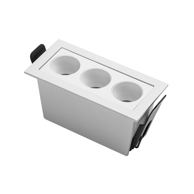 Embutido Nordecor Downlight Powerus 3 Focos 6 watts Branco 3000K IRC90 35° Bivolt 96x46x52mm 6730
