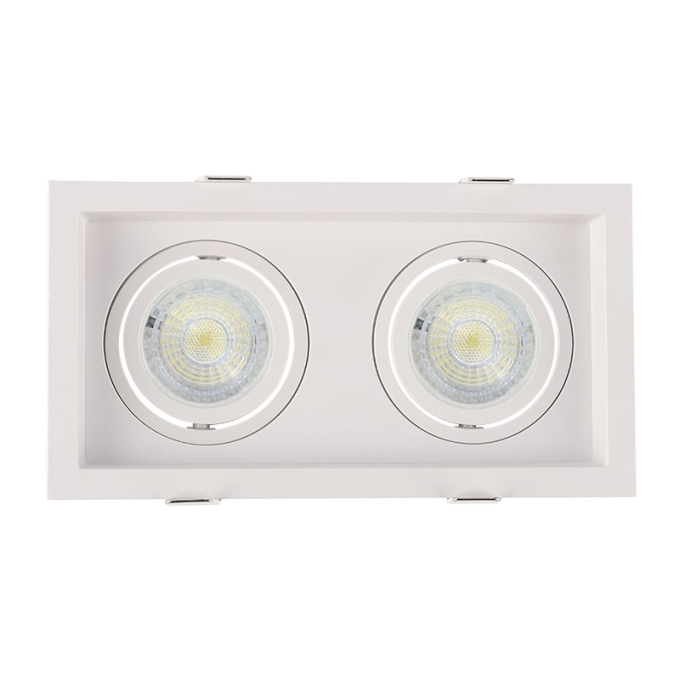 Embutir Nordecor Flea Duo 2L MR16 Dicroica Branco 190x106mm 6331