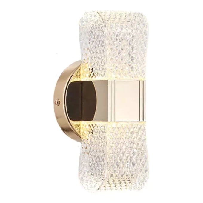 Arandela Astraled Led Bosona Dourado Brilho 8 watts Multicolor 200x60mm AD-2009