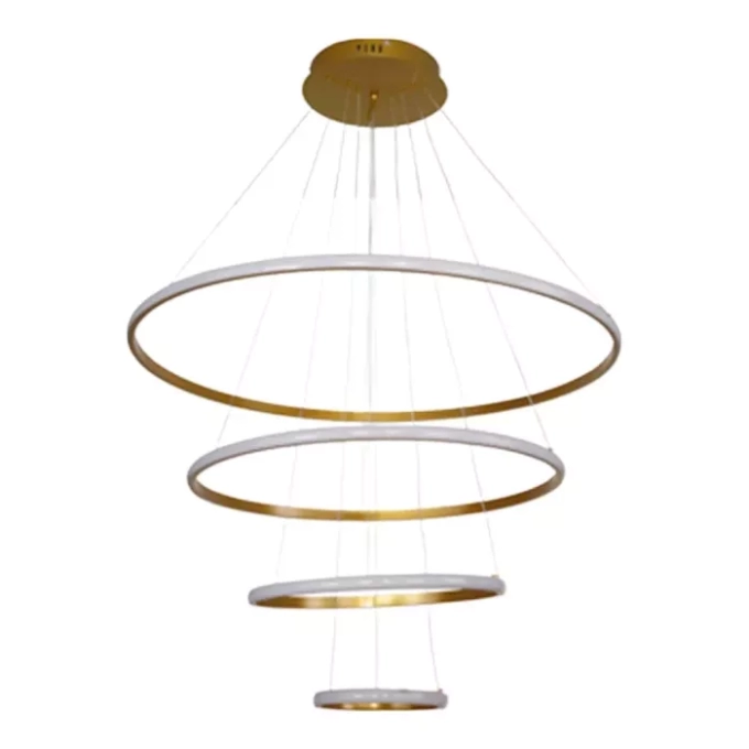 Pendente Astraled Led Ankaa Dourado 96 watts 3000K Ø600mm PL-9808
