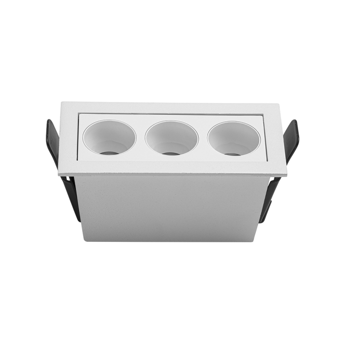 Embutido Nordecor Downlight Powerus 3 Focos 6 watts Branco 3000K IRC90 35° Bivolt 96x46x52mm 6730
