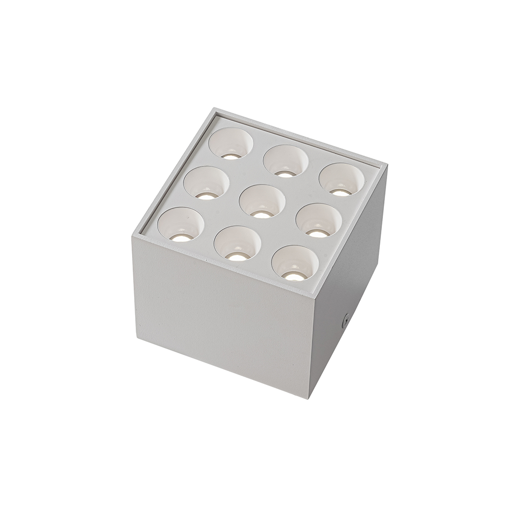  Spot Sobrepor Nordecor Downlight Powerus 9 Focos 18 watts 4000K Branco IRC90 24° Bivolt 96x96x81mm 6810
