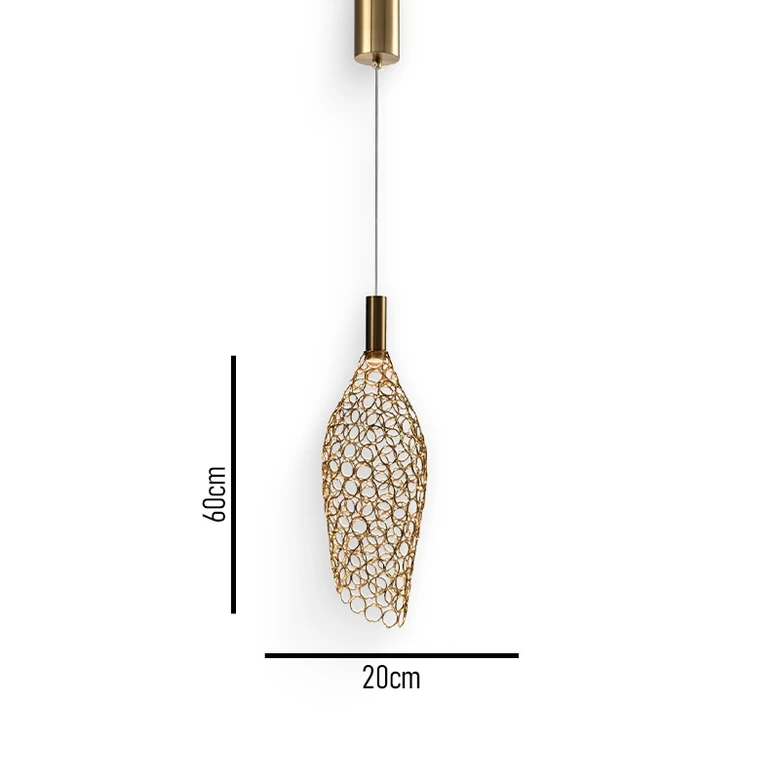 Pendente Skylight Honey Dourado 4 watts 3000K Bivolt Ø200x600mm SKY-4091L-DO