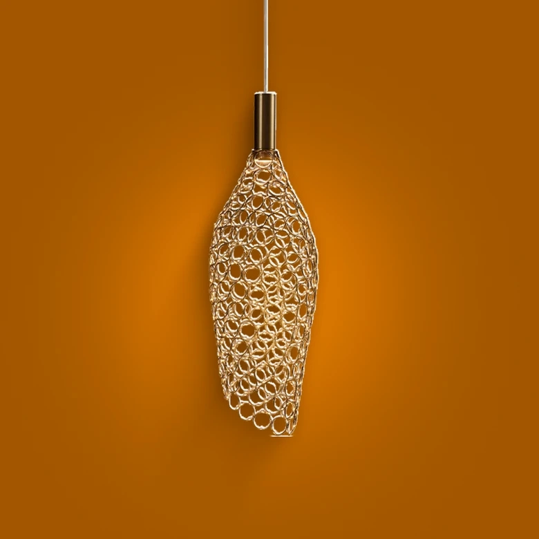 Pendente Skylight Honey Dourado 4 watts 3000K Bivolt Ø200x600mm SKY-4091L-DO