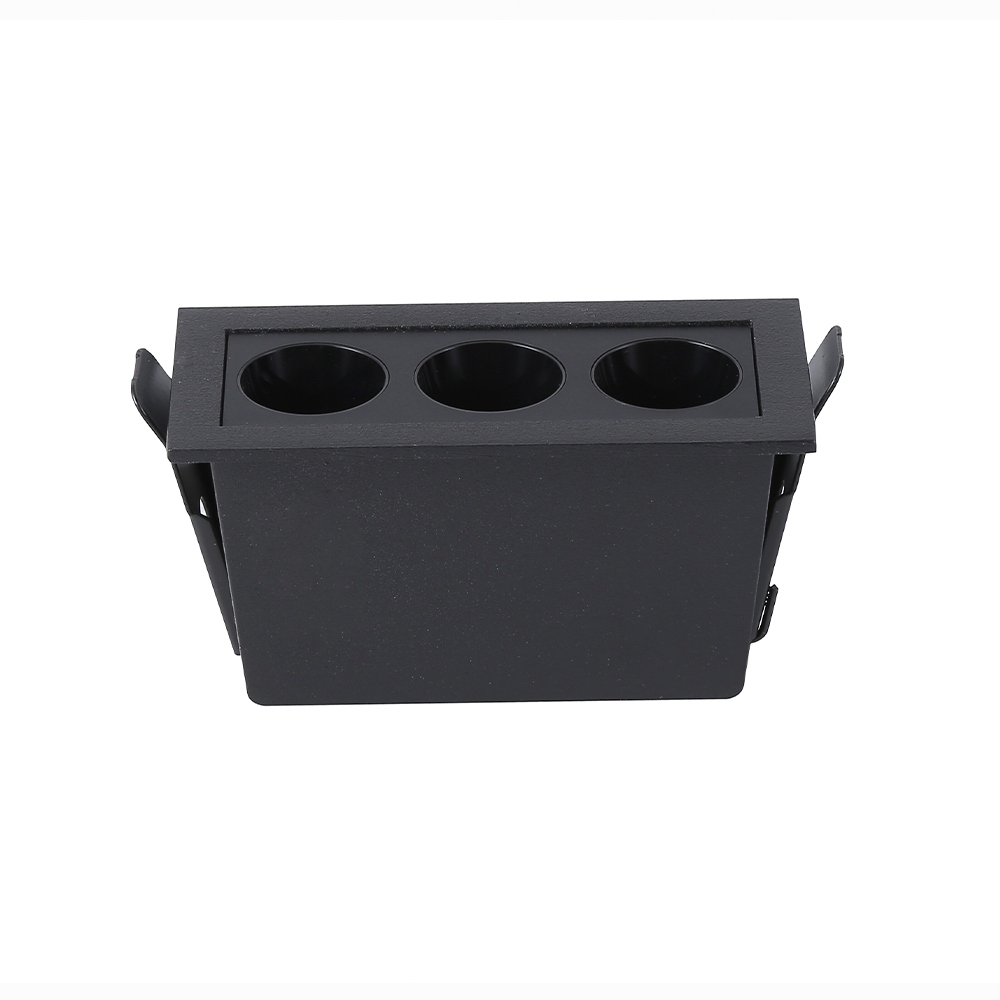 Embutido Nordecor Downlight Powerus 3 Focos 6 watts Preto 4000K IRC90 35° Bivolt 96x46x52mm 6789