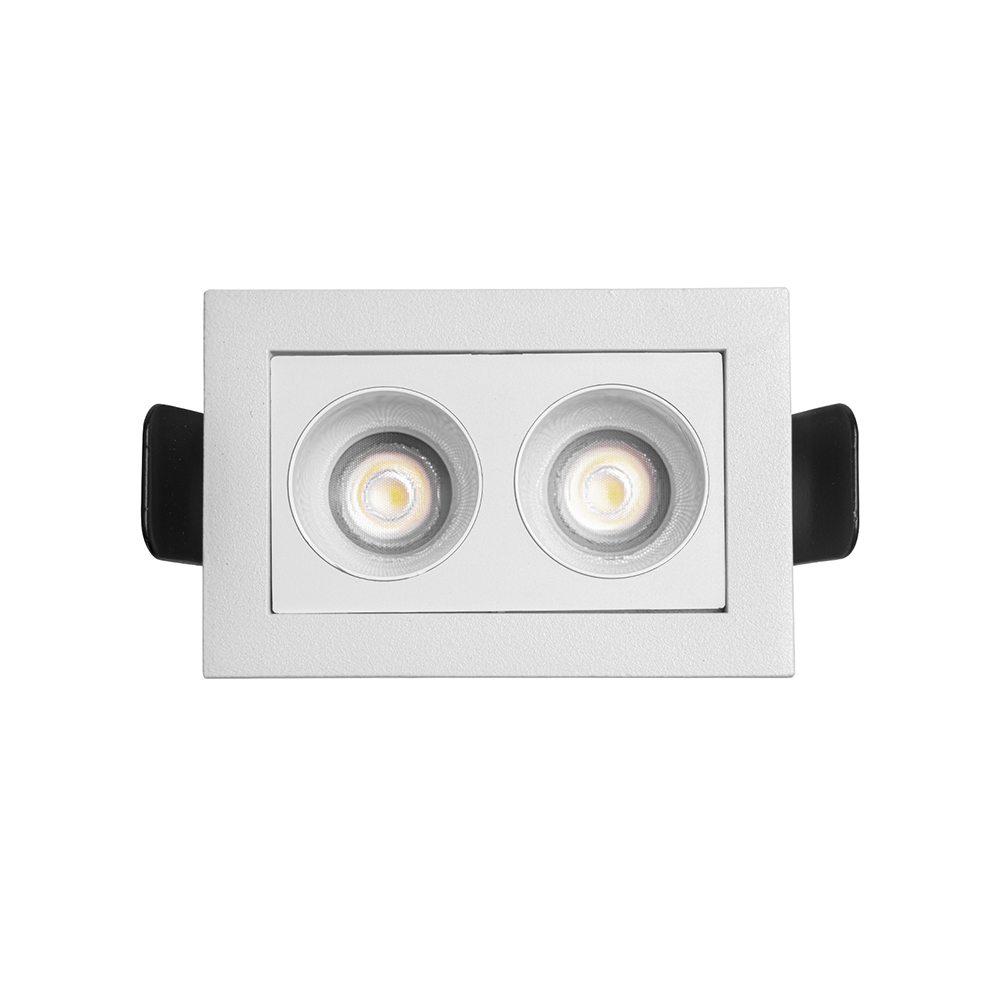 Embutido Nordecor Downlight Powerus 2 Focos 4 watts Branco 3000K IRC90 35° Bivolt 69x46x52mm 6728