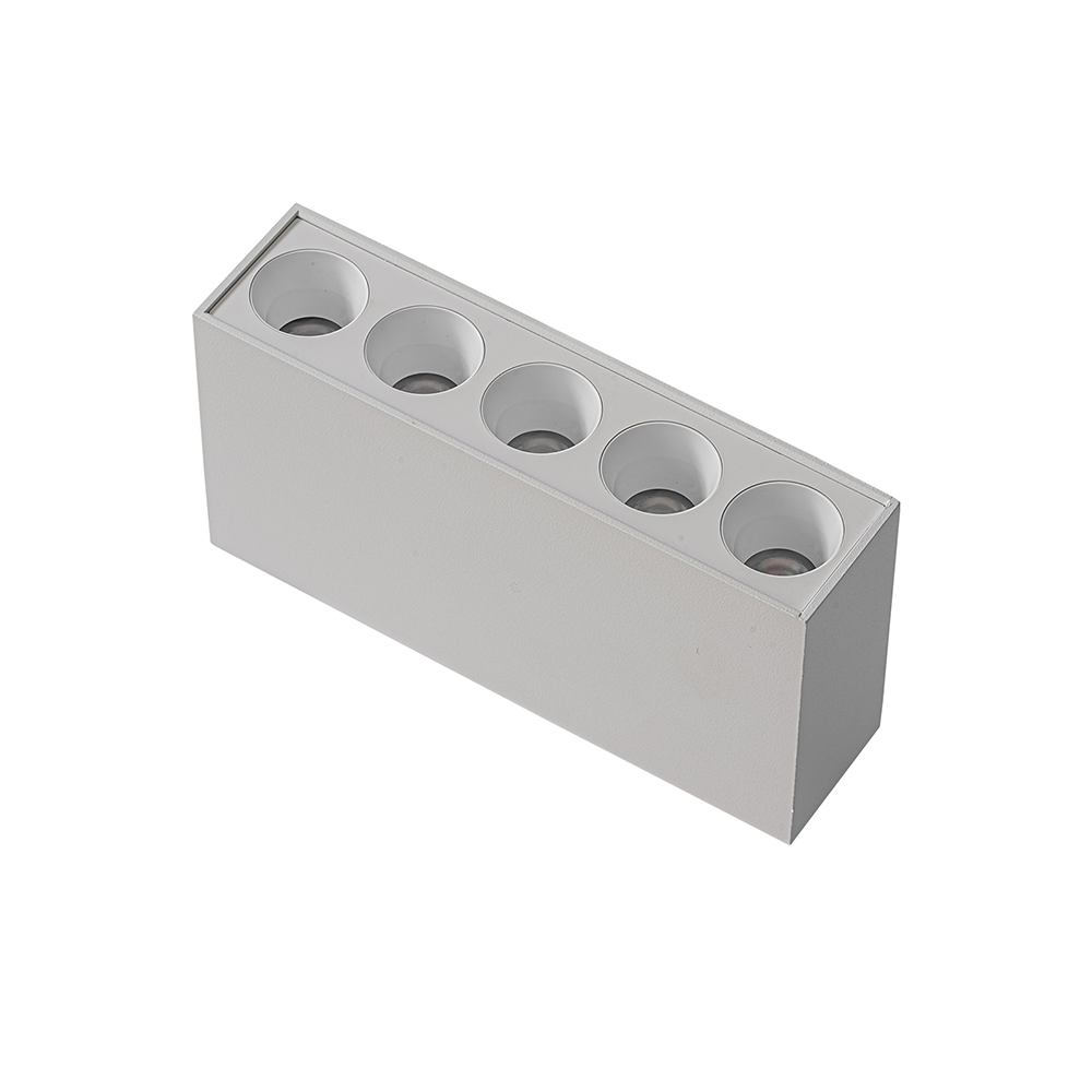  Spot Sobrepor Nordecor Downlight Powerus 5 Focos 10 watts 4000K Branco IRC90 35° Bivolt 137x35x70mm 6806