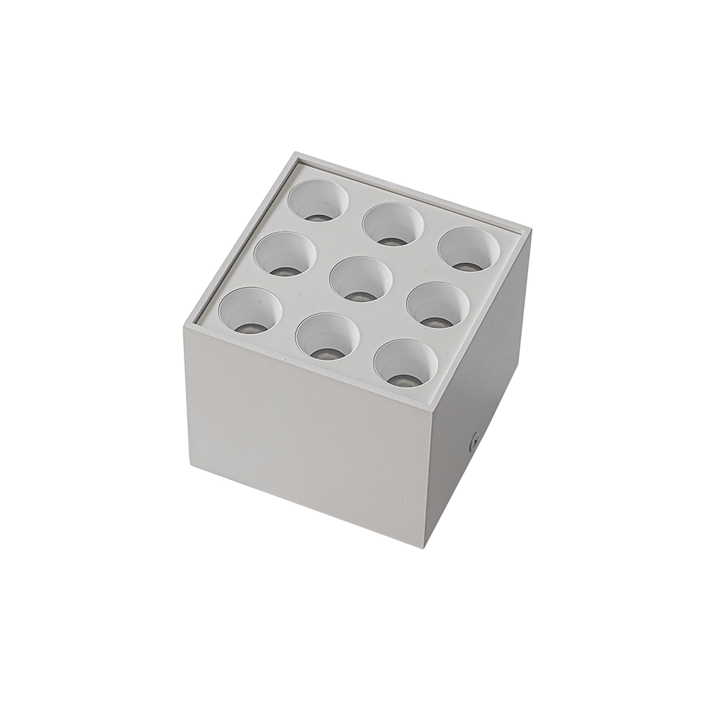  Spot Sobrepor Nordecor Downlight Powerus 9 Focos 18 watts 4000K Branco IRC90 24° Bivolt 96x96x81mm 6810