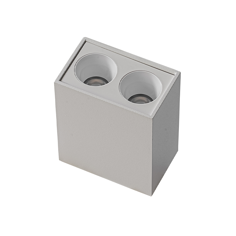  Spot Sobrepor Nordecor Downlight Powerus 2 Focos 4 watts 4000K Branco IRC90 35° Bivolt 55x36x70mm 6802