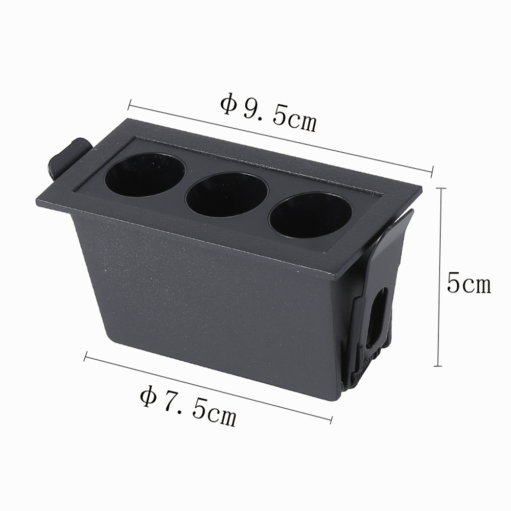 Embutido Nordecor Downlight Powerus 3 Focos 6 watts Preto 4000K IRC90 35° Bivolt 96x46x52mm 6789