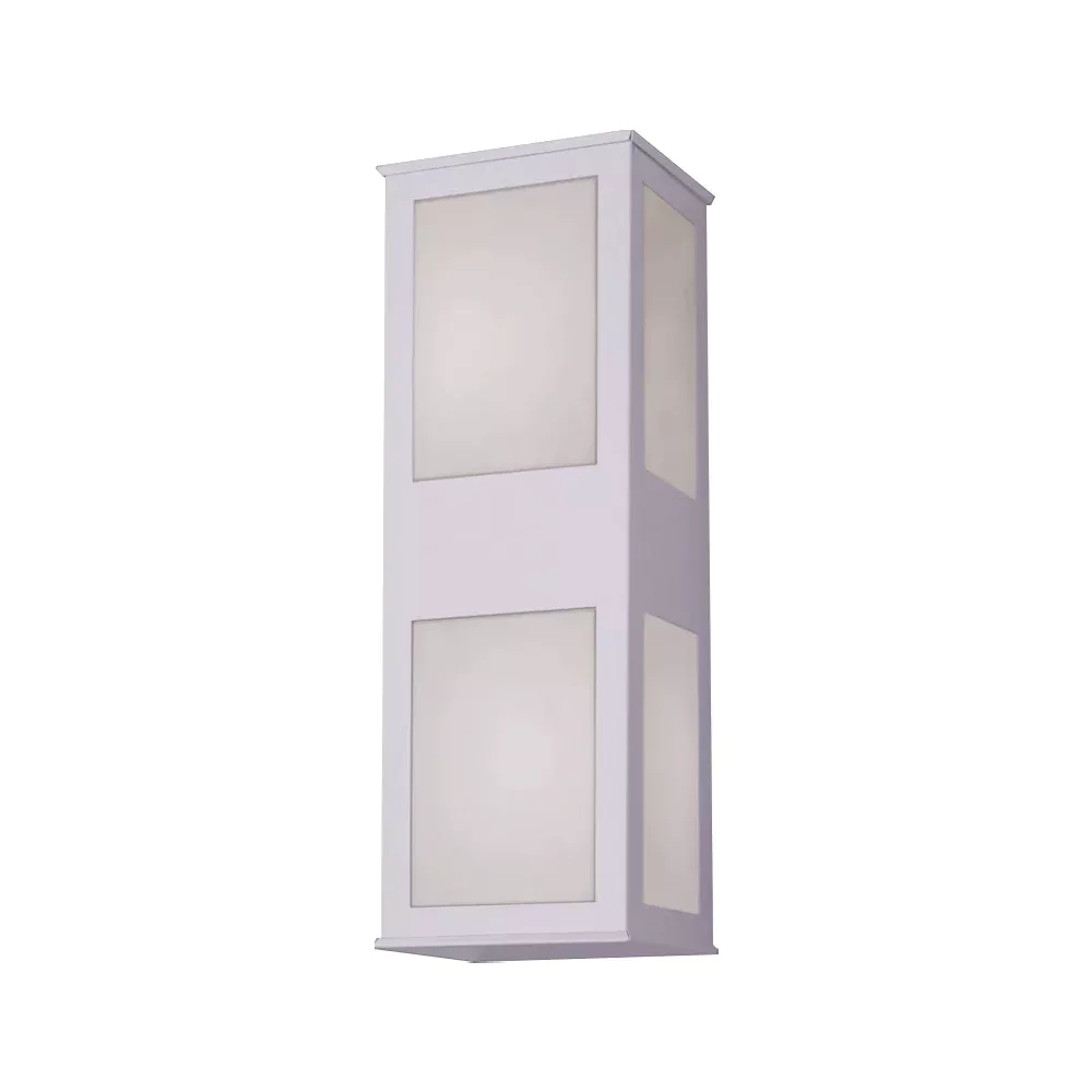 Arandela Ideal Bolt Alumínio e Policarbonato Leitoso Duplo 2L E27 125x370x100mm 287