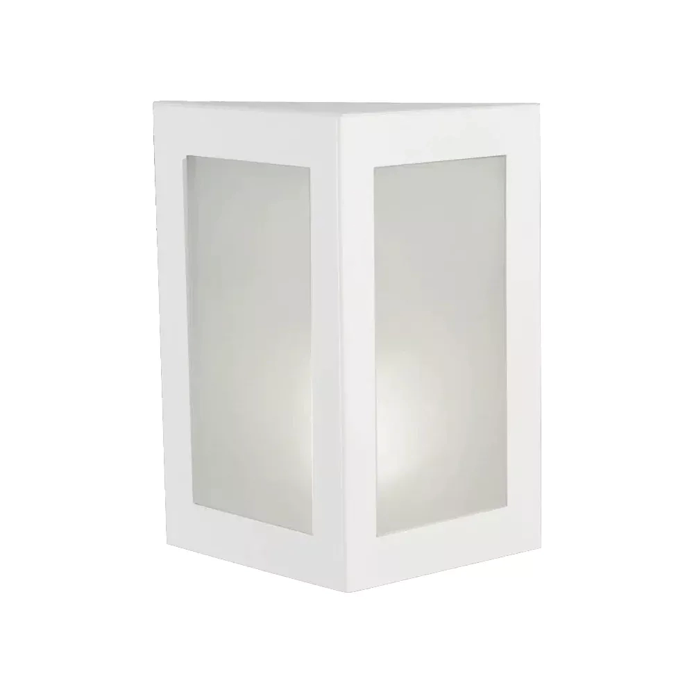 Arandela Ideal Bolt Triangular Alumínio e Vidro Jateado 1L E27 155x175x85mm 283