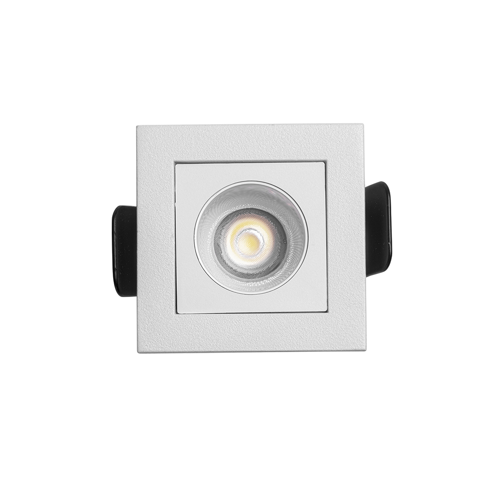 Embutido Nordecor Downlight Powerus Branco 2 watts 3000K IRC90 35° Bivolt 46x46x52mm 6727
