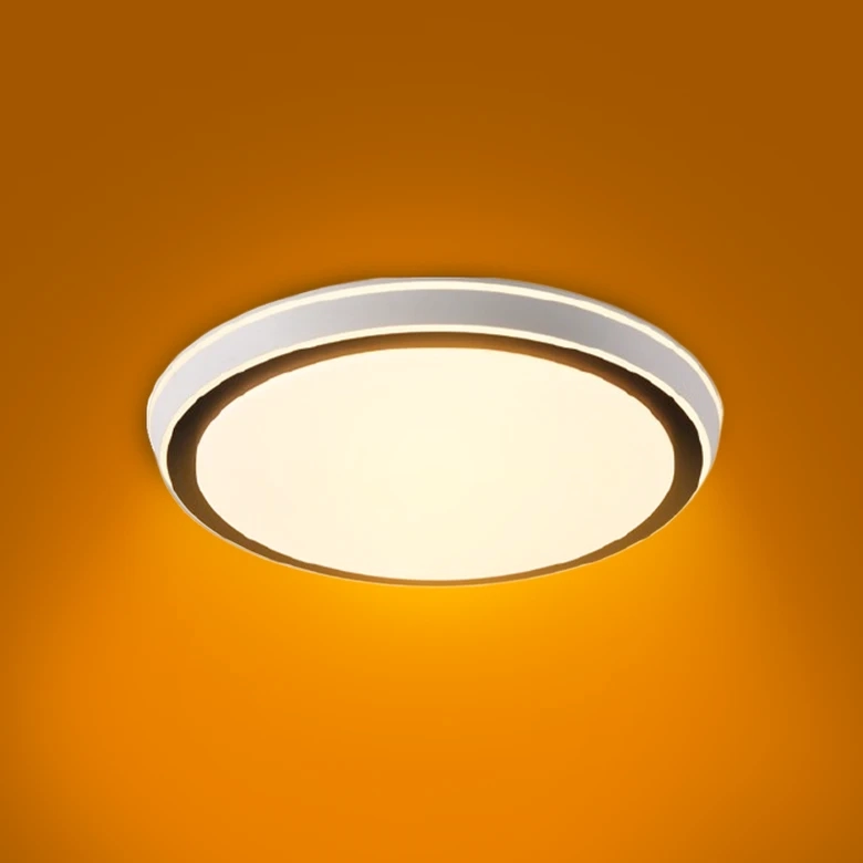 Plafon Skylight Ox Branco e Acrílico 36 watts 3000K Bivolt Ø500x65mm SKY-4078R5-BR