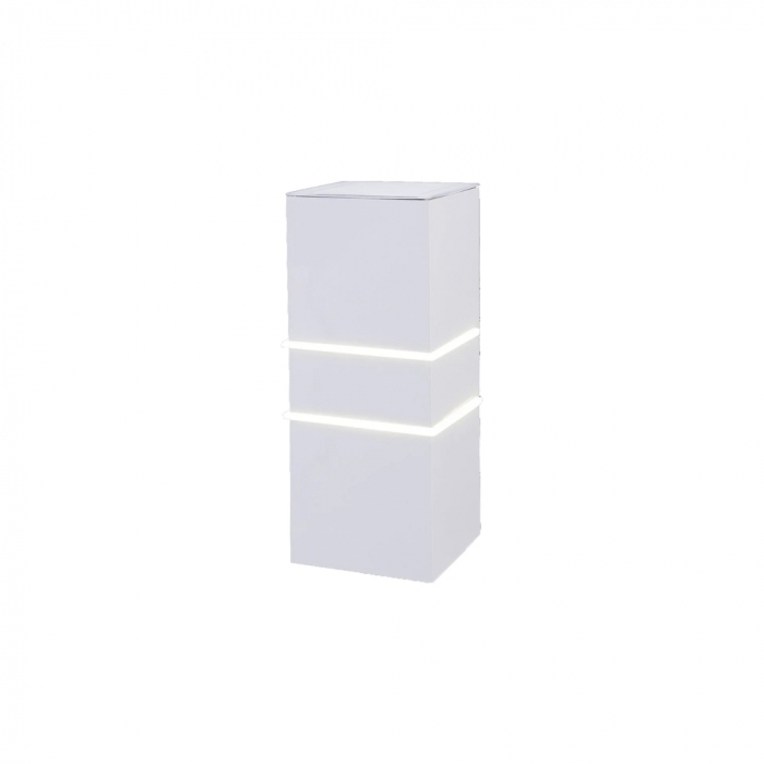 Arandela Ideal Flash Tampa Visibilidade Dois Frisos Facho Duplo 1L G9 Alumínio 105x250x110mm 995-TV