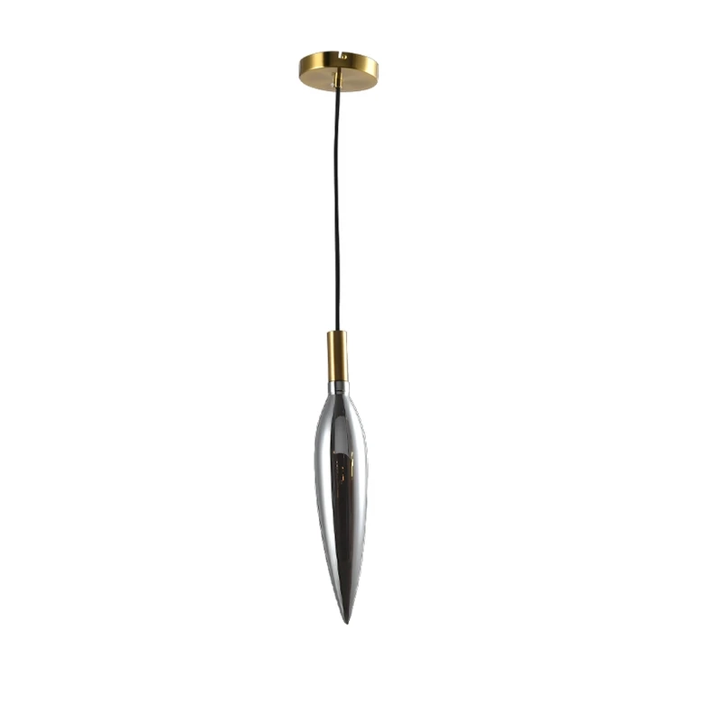 Pendente Skylight Pencil Dourado e Vidro Fumê 4 watts 3000K Bivolt Ø77x430mm SKY-4096FP