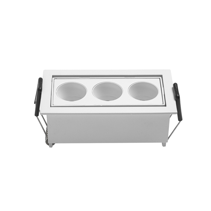 Embutido Nordecor Downlight Powerus Direcionável 3 Focos 6 watts Branco 4000K IRC90 35° Bivolt 100x44x52mm 6790