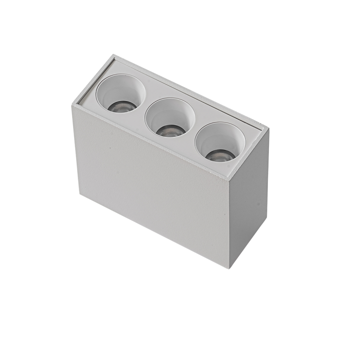  Spot Sobrepor Nordecor Downlight Powerus 3 Focos 6 watts 4000K Branco IRC90 35° Bivolt 84x36x70mm 6804