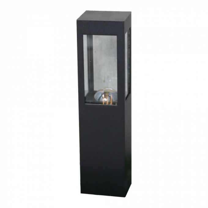 Poste Balizador Ideal Bolt Externo Alumínio e Vidro Transparente 1L E27 300X75X75mm PA-133 VT