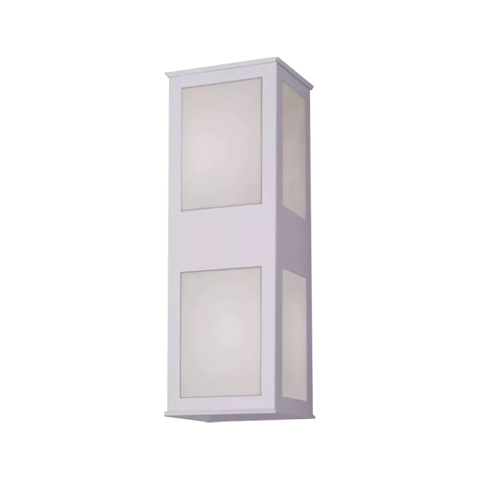 Arandela Ideal Bolt Alumínio e Policarbonato Leitoso Duplo 2L E27 125x370x100mm 287