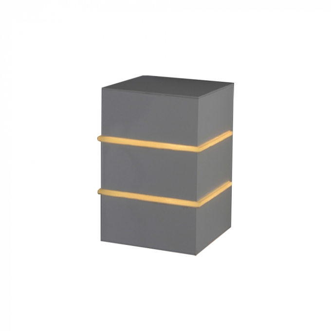 Arandela Ideal Flash Tampa Alumínio Dois Frisos 1L G9 100x150x110mm 985-TA