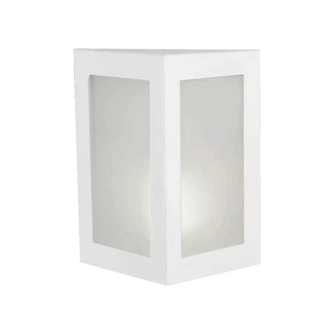 Arandela Ideal Bolt Triangular Alumínio e Vidro Jateado 1L E27 155x175x85mm 283