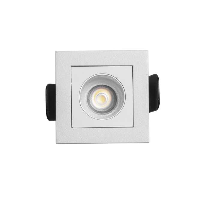 Embutido Nordecor Downlight Powerus Branco 2 watts 3000K IRC90 35° Bivolt 46x46x52mm 6727