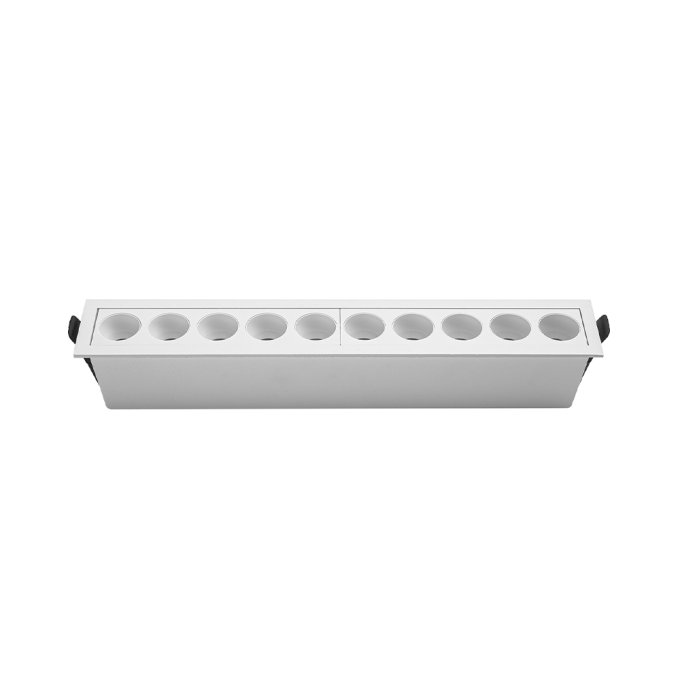 Embutido Nordecor Downlight Powerus 10 Focos 20 watts Branco 3000K IRC90 24° Bivolt 280x45x50mm 6736