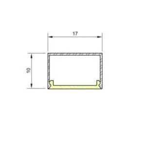 Sistema Linear Usina Sobrepor Wood (Somente Perfil) 17x10x2000mm 30760/2000