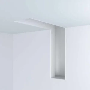 Junção Usina No Frame Fenda Branco Teto Parede (Somente Perfil) 130X130mm 30662/TP
