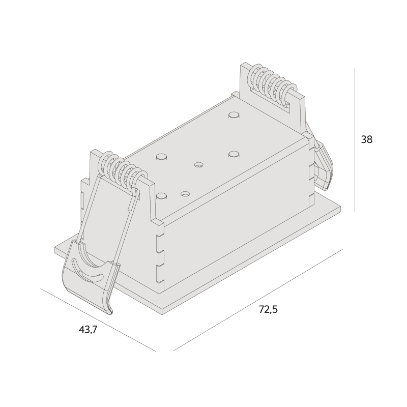 Luminária de Embutir Interlight Picco 5 watts IP54 IRC90 Bivolt 73x44x38mm 4892