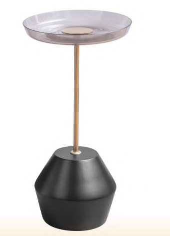Mesa Madelustre Lateral Fler Preto 650mm 3408PT/FU