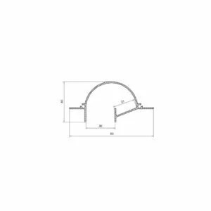 Sistema Linear Usina No Frame Fenda Branco (Somente Perfil) 83x40x2000mm 30660/2000