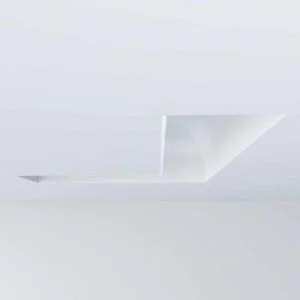 Junção Usina No Frame Fenda Branco Teto Teto Esquerda (Somente Perfil) 130X130mm 30661/ES